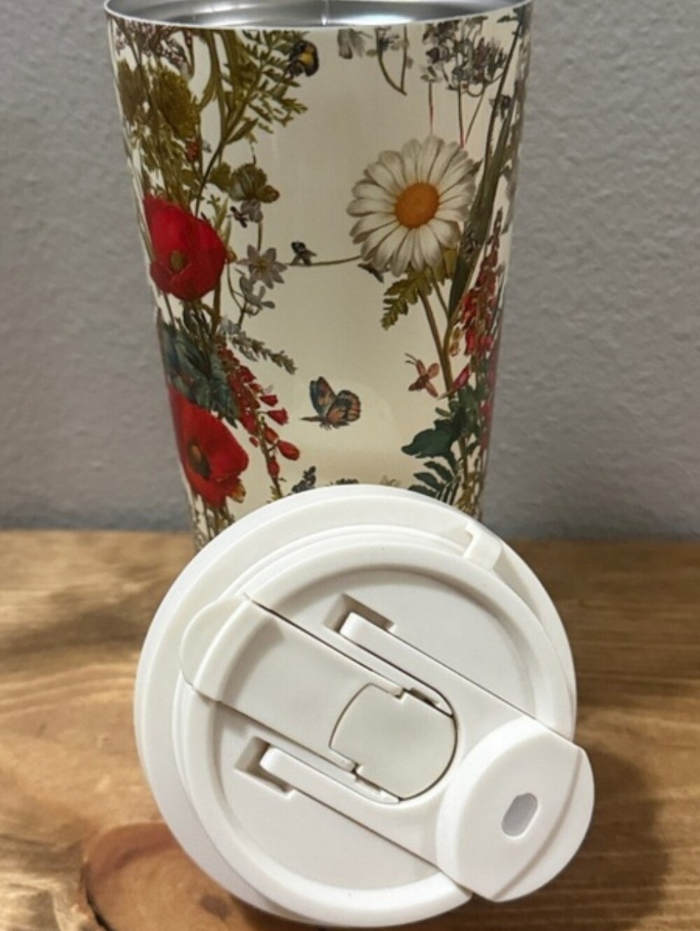 GUCCI Herbarium Floral Stainless Steel Travel Tumbler Mug w/ Box Dust Bag Straw - Picture 4 of 16